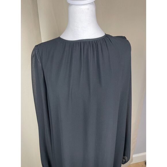 Wilfred by Aritzia Black Long Sleeve Ruffle Hem Dress – Size Small - Picture 3 of 6